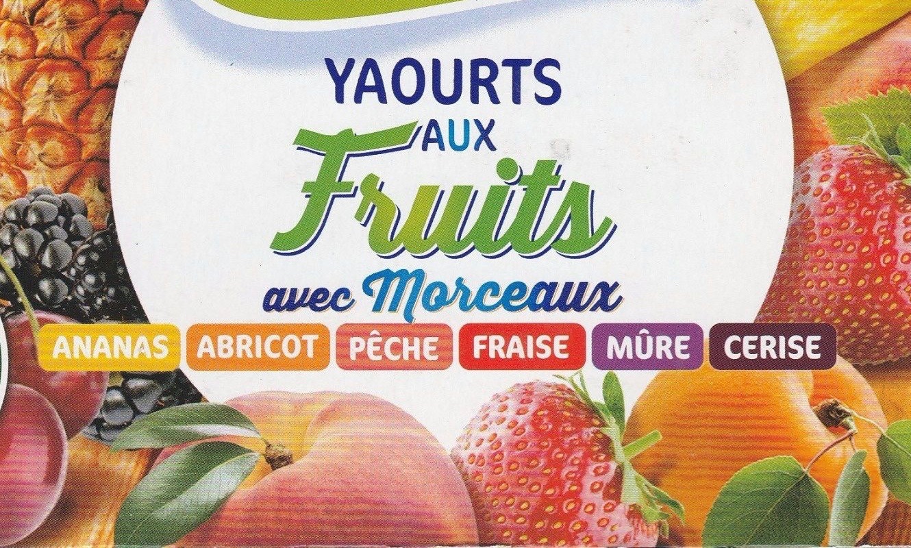 yaourts avec fruits